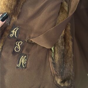 Vintage Brown Real Fur Women's Coat